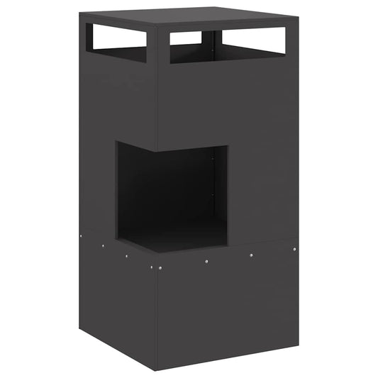 vidaXL Fire Pit Black 50 x 50 x 100 cm Cold-rolled steel