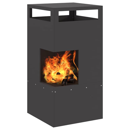 vidaXL Fire Pit Black 50 x 50 x 100 cm Cold-rolled steel