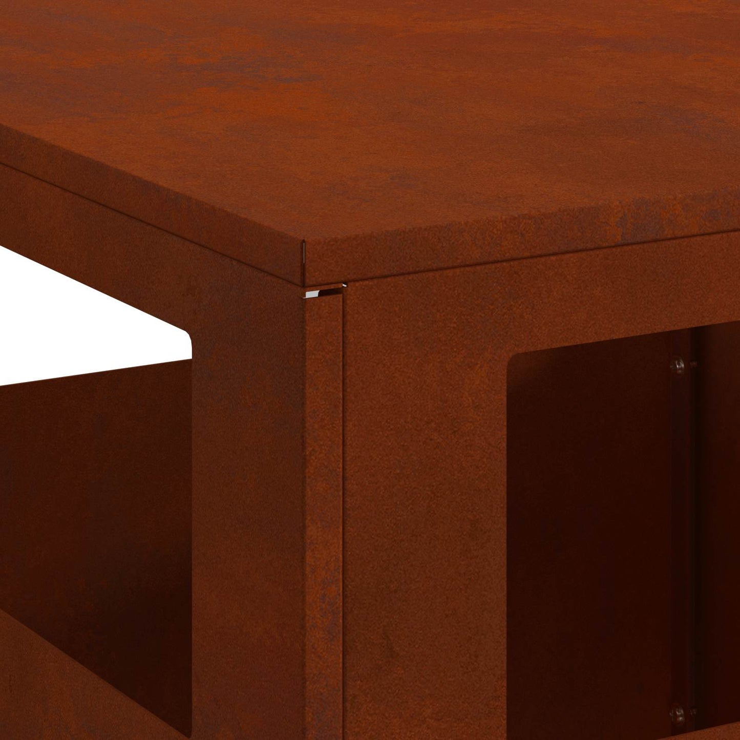 vidaXL Fire Pit Brown 50 x 50 x 100 cm Weathering Steel