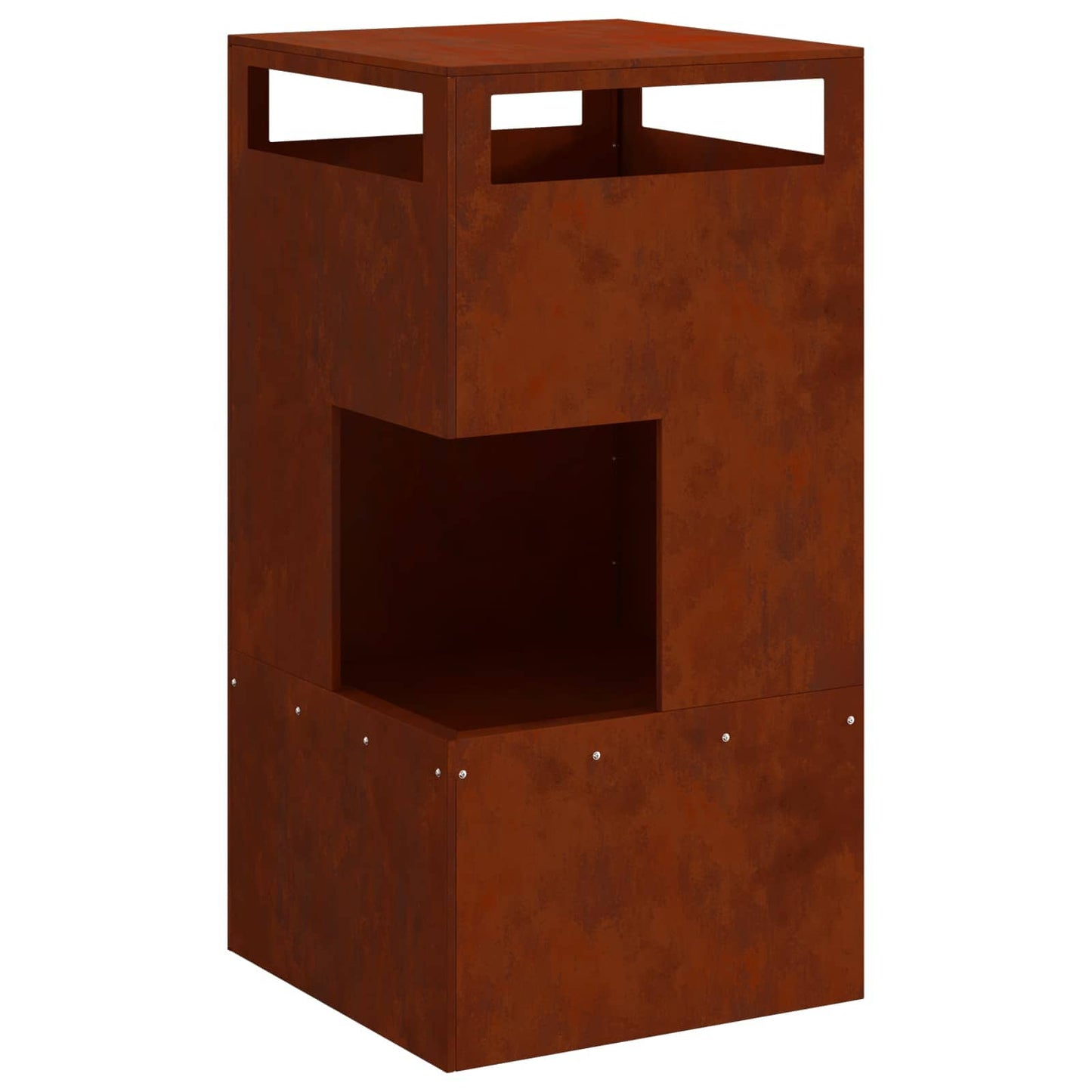 vidaXL Fire Pit Brown 50 x 50 x 100 cm Weathering Steel