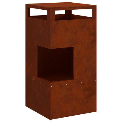 vidaXL Fire Pit Brown 50 x 50 x 100 cm Weathering Steel
