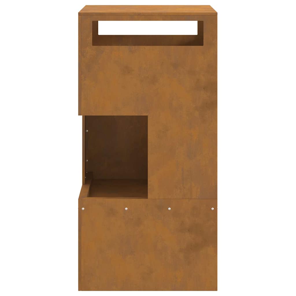 vidaXL Fire Pit Brown 50 x 50 x 100 cm Weathering steel