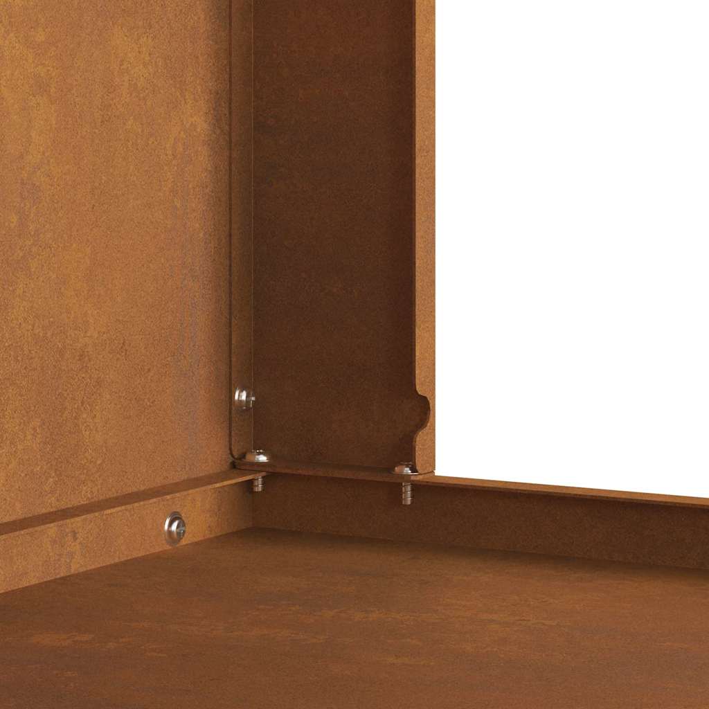 vidaXL Fire Pit Brown 60 x 40 x 96 cm Weathering steel