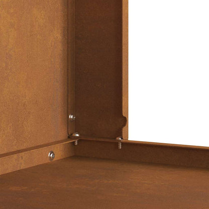 vidaXL Fire Pit Brown 60 x 40 x 96 cm Weathering steel