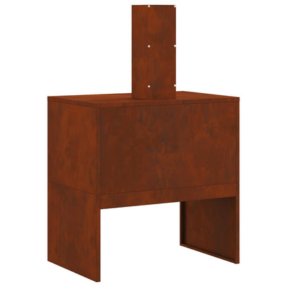 vidaXL Fire Pit Brown 60 x 40 x 96 cm Weathering Steel