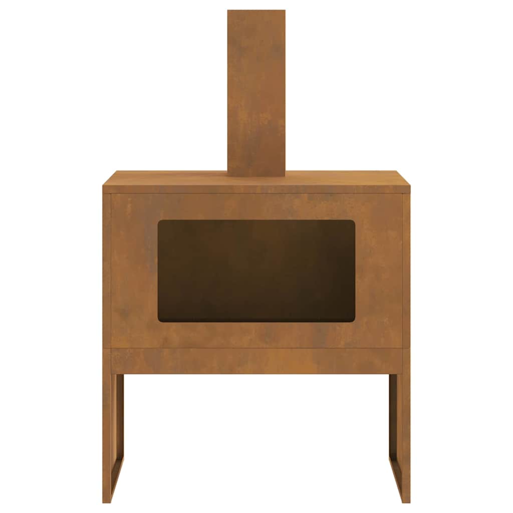 vidaXL Fire Pit Brown 60 x 40 x 96 cm Weathering steel