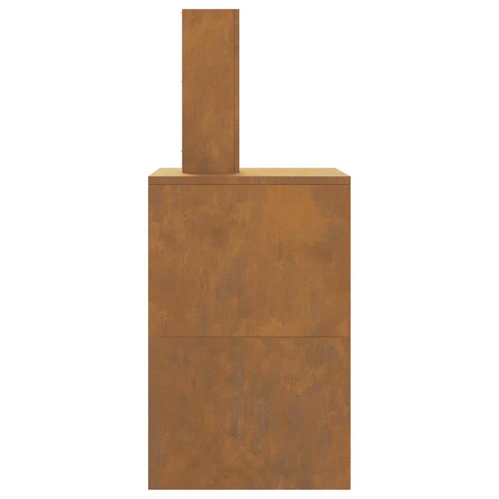 vidaXL Fire Pit Brown 60 x 40 x 96 cm Weathering steel