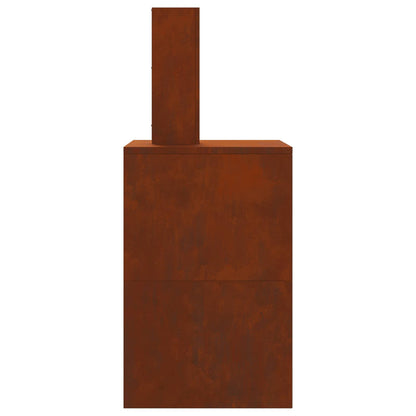 vidaXL Fire Pit Brown 60 x 40 x 96 cm Weathering Steel