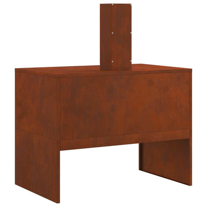 vidaXL Fire Pit Brown 80 x 50 x 96 cm Weathering Steel