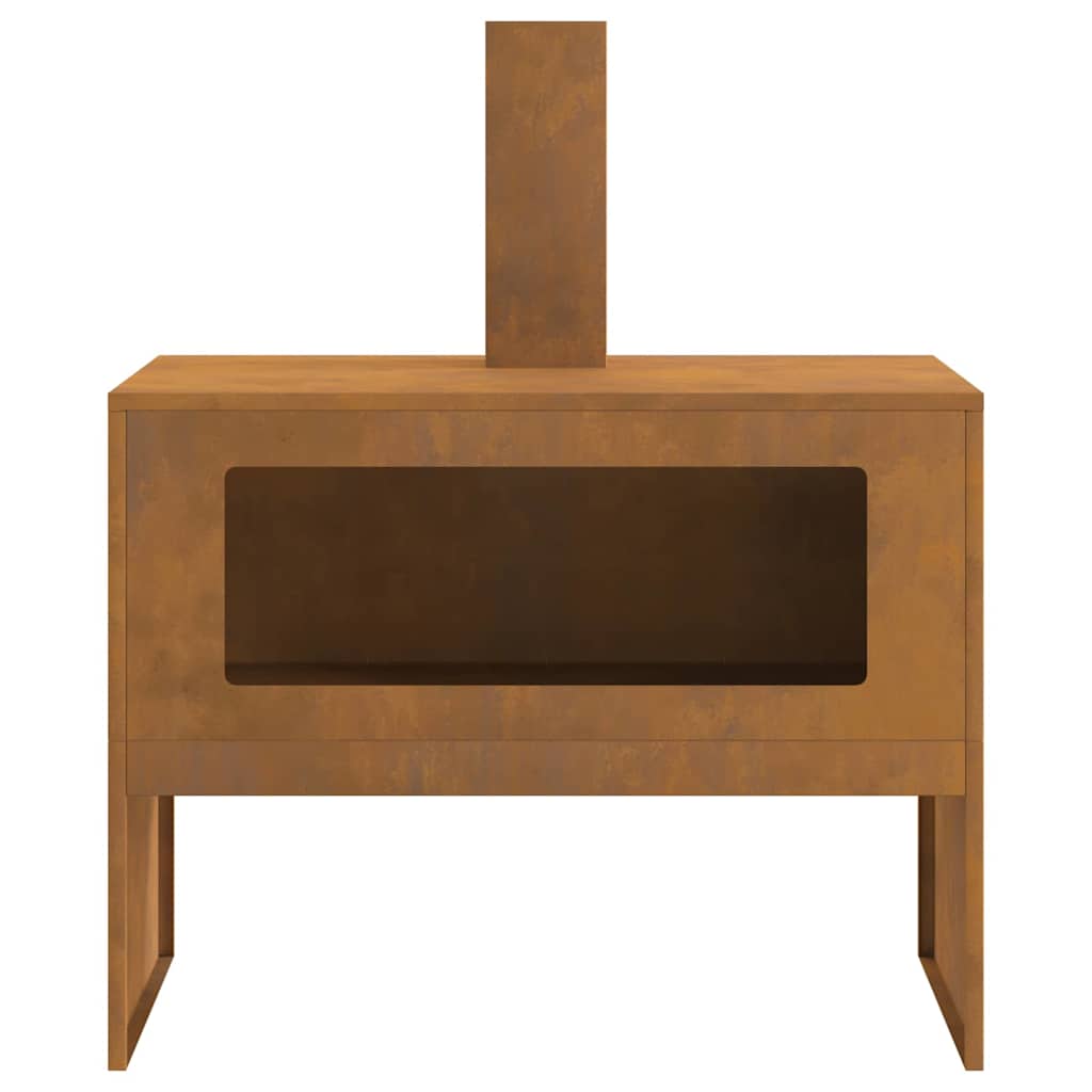 vidaXL Fire Pit Brown 80 x 50 x 96 cm Weathering steel