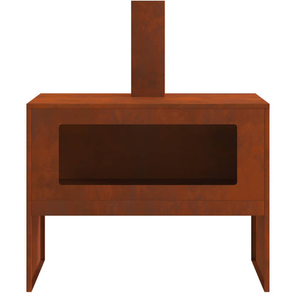 vidaXL Fire Pit Brown 80 x 50 x 96 cm Weathering Steel