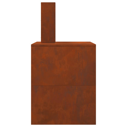 vidaXL Fire Pit Brown 80 x 50 x 96 cm Weathering Steel