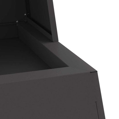 vidaXL Fire Pit Black 60 x 35 x 100 cm Steel