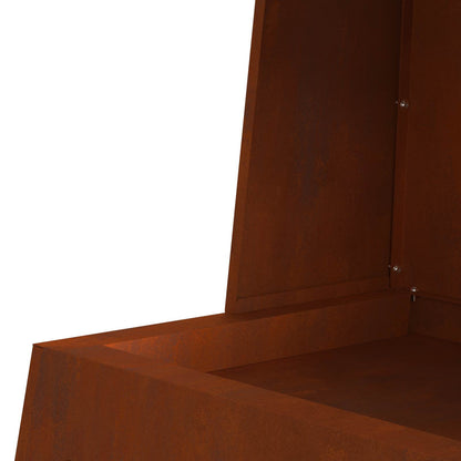 vidaXL Fire Pit Brown 60 x 35 x 100 cm Weathering Steel