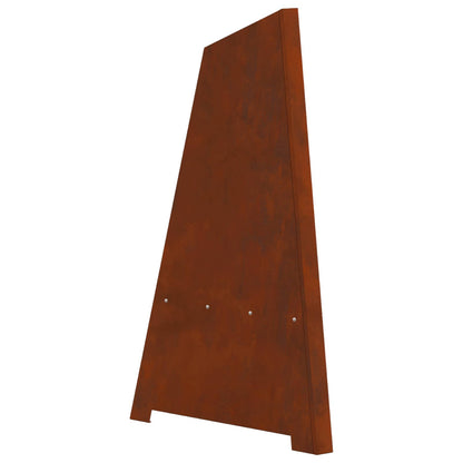 vidaXL Fire Pit Brown 50 x 50 x 95 cm Weathering Steel