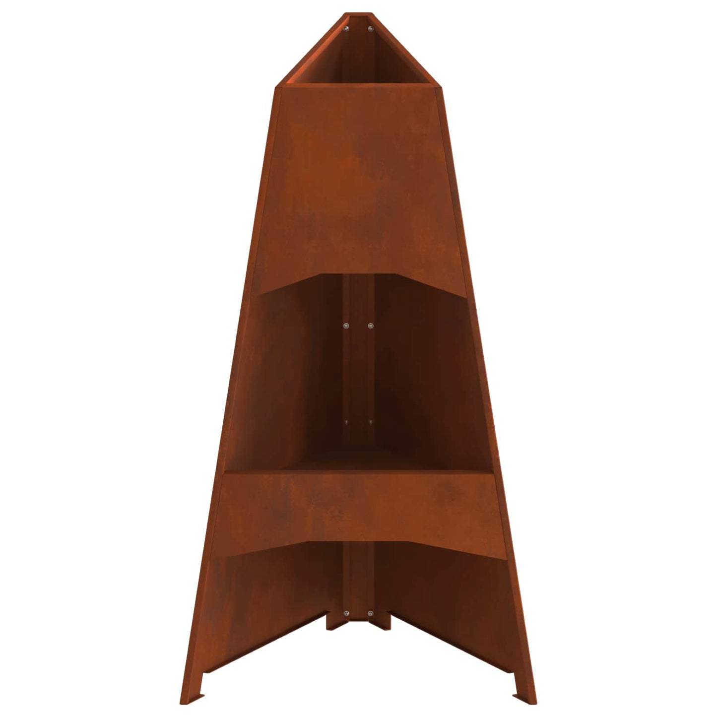 vidaXL Fire Pit Brown 50 x 50 x 95 cm Weathering Steel