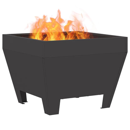 vidaXL Fire Pit Black 50 x 50 x 38 cm Cold-rolled steel