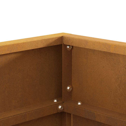 vidaXL Fire Pit Brown 50 x 50 x 38 cm Weathering steel