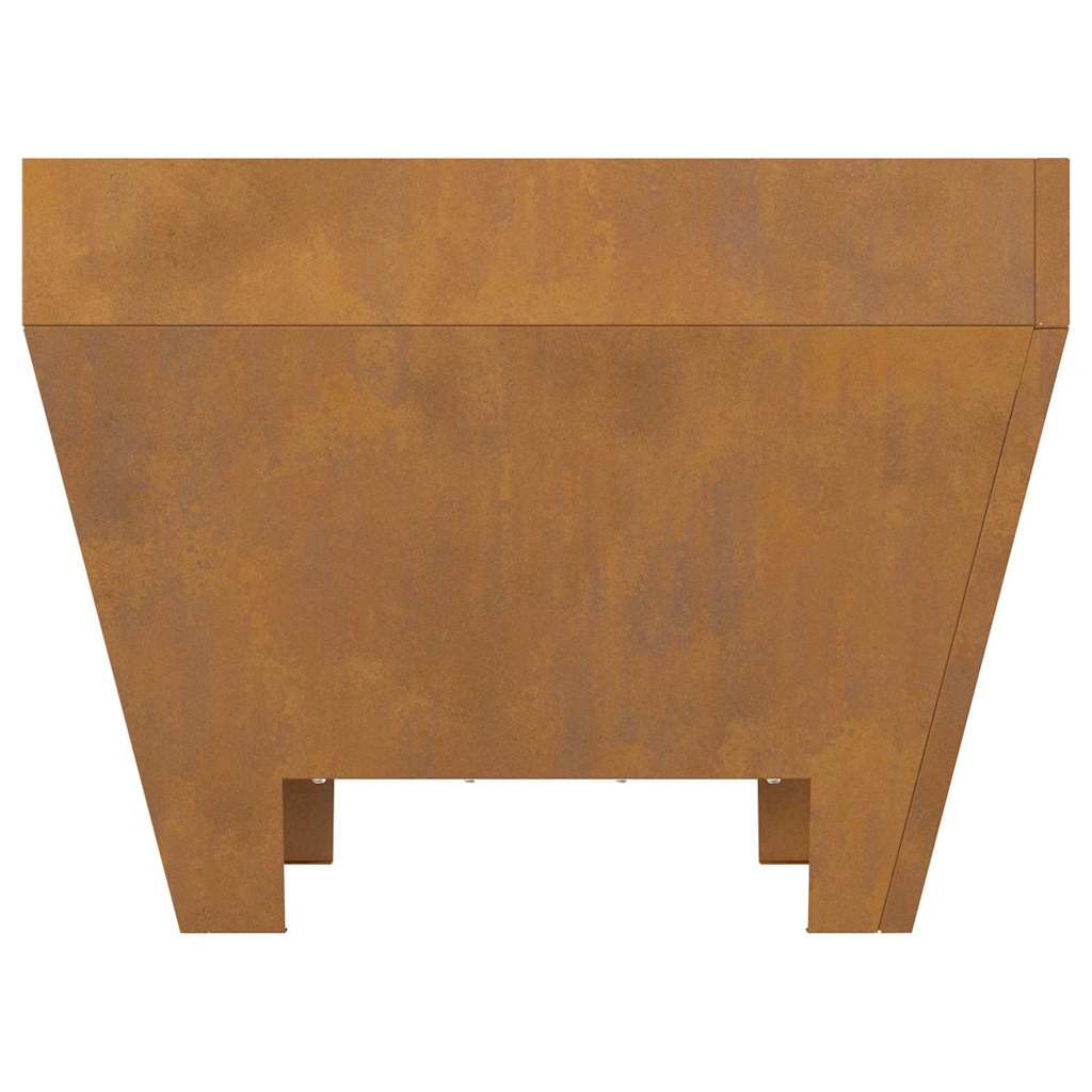 vidaXL Fire Pit Brown 50 x 50 x 38 cm Weathering steel