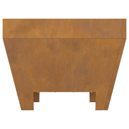 vidaXL Fire Pit Brown 50 x 50 x 38 cm Weathering steel