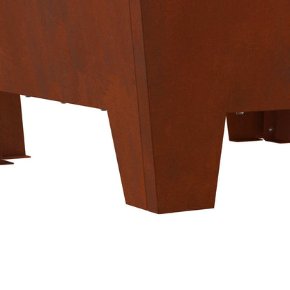 vidaXL Fire Pit Brown 50 x 50 x 38 cm Weathering Steel
