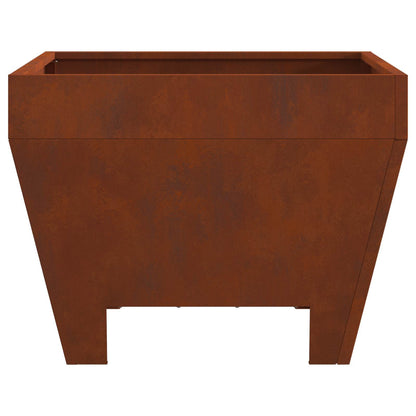 vidaXL Fire Pit Brown 50 x 50 x 38 cm Weathering Steel