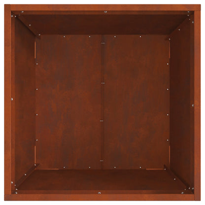 vidaXL Fire Pit Brown 50 x 50 x 38 cm Weathering Steel