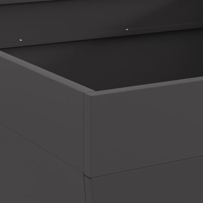 vidaXL Fire Pit Black 80 x 80 x 43 cm Cold-rolled steel