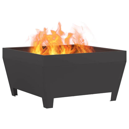 vidaXL Fire Pit Black 80 x 80 x 43 cm Cold-rolled steel