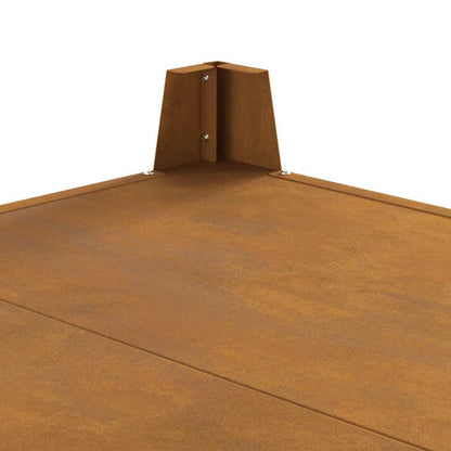 vidaXL Fire Pit Brown 80 x 80 x 43 cm Weathering steel