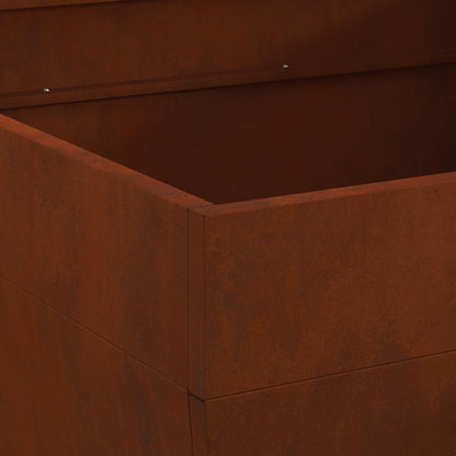 vidaXL Fire Pit Brown 80 x 80 x 43 cm Weathering Steel