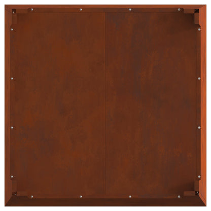 vidaXL Fire Pit Brown 80 x 80 x 43 cm Weathering Steel