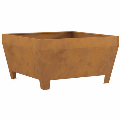 vidaXL Fire Pit Brown 80 x 80 x 43 cm Weathering steel