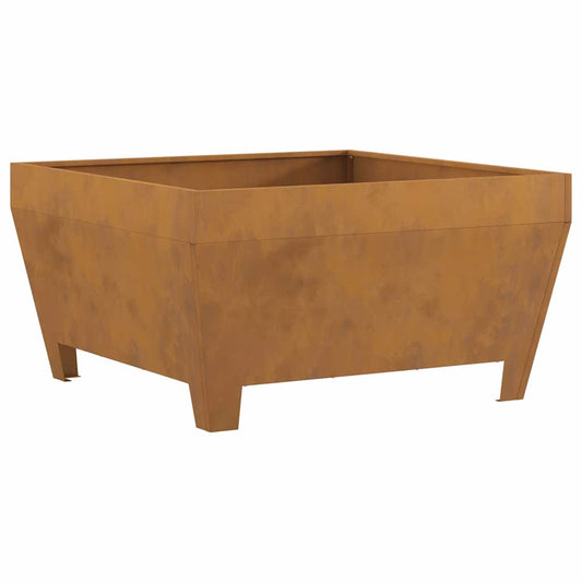 vidaXL Fire Pit Brown 80 x 80 x 43 cm Weathering steel