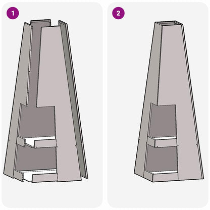 vidaXL Fire Pit Brown 35 x 35 x 100 cm Weathering steel