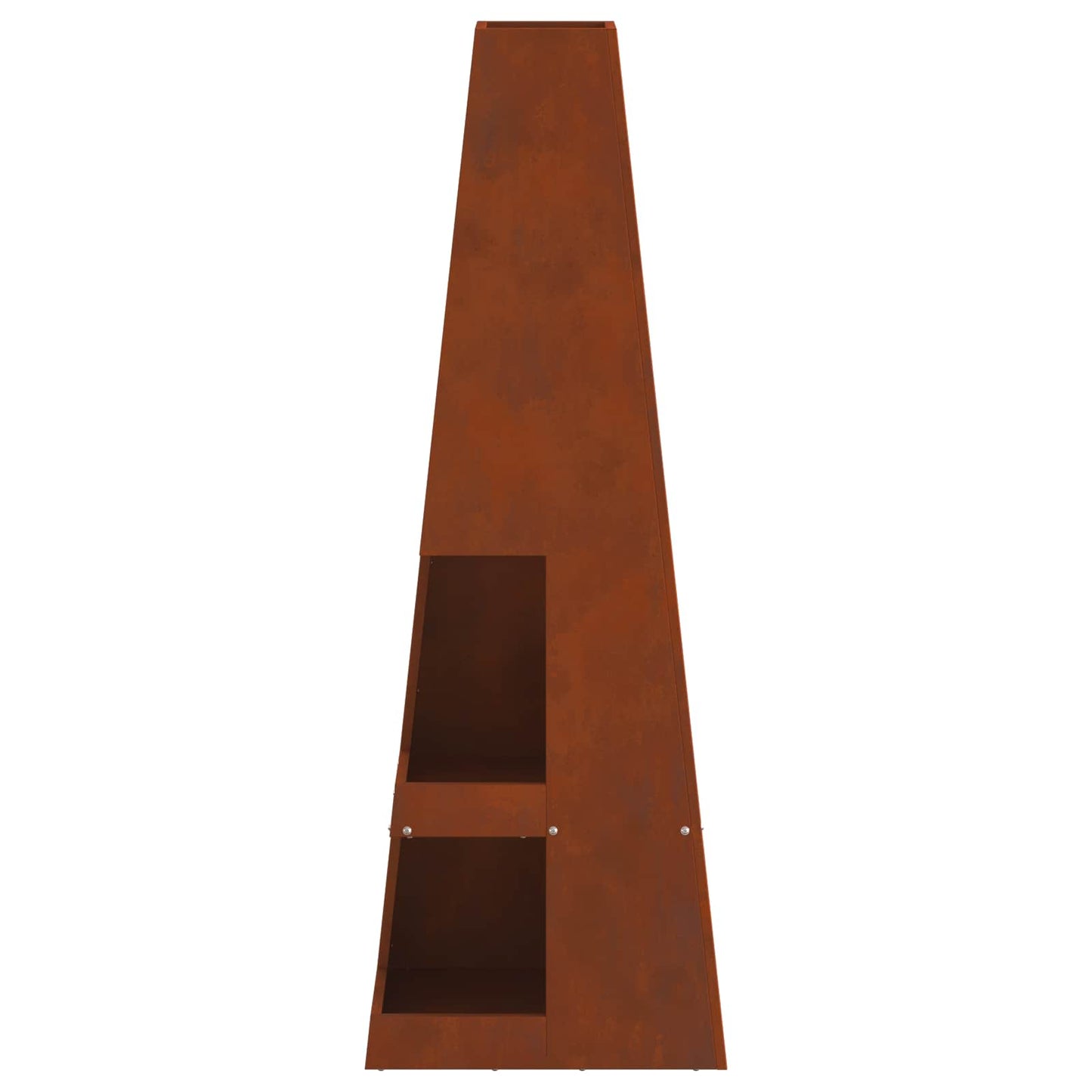 vidaXL Fire Pit Brown 35 x 35 x 100 cm Weather Steel