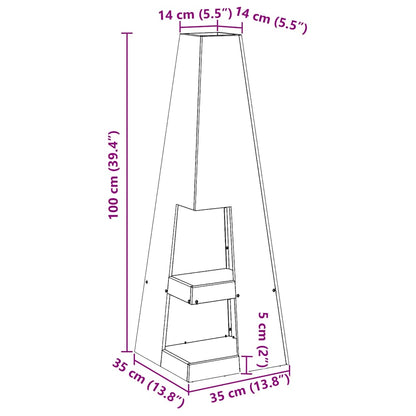 vidaXL Fire Pit Brown 35 x 35 x 100 cm Weathering steel