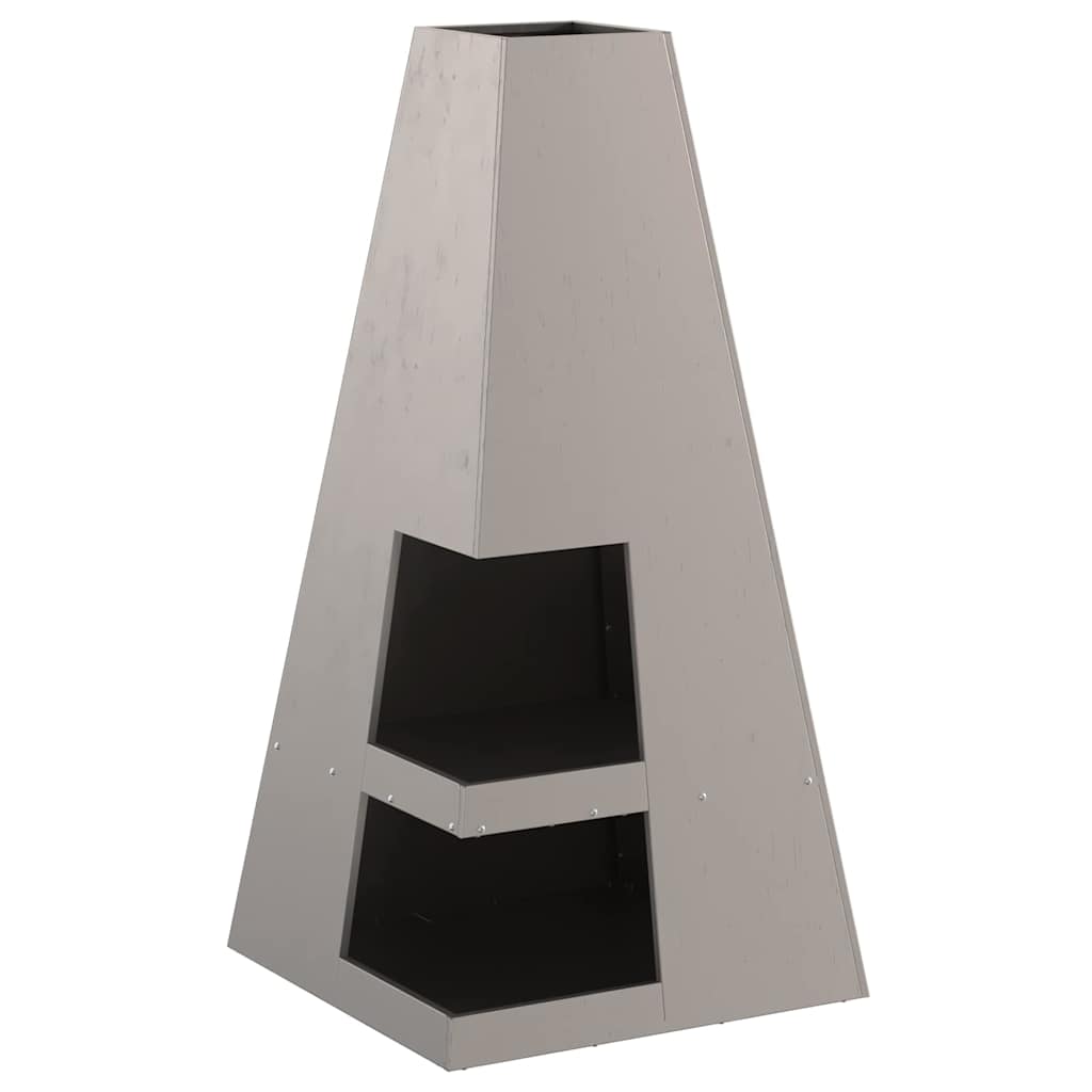 vidaXL Fire Pit Brown 50 x 50 x 100 cm Weathering Steel