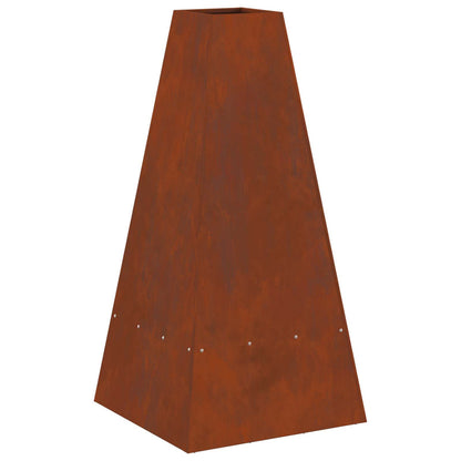 vidaXL Fire Pit Brown 50 x 50 x 100 cm Weathering Steel