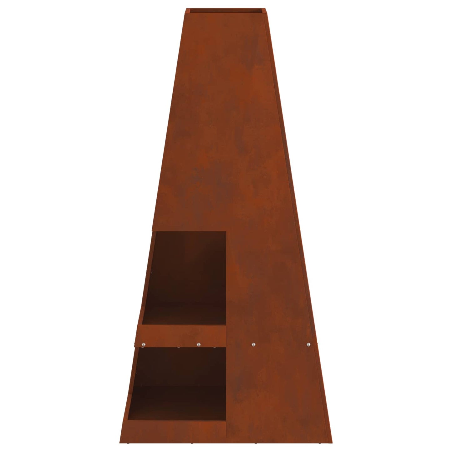 vidaXL Fire Pit Brown 50 x 50 x 100 cm Weathering Steel