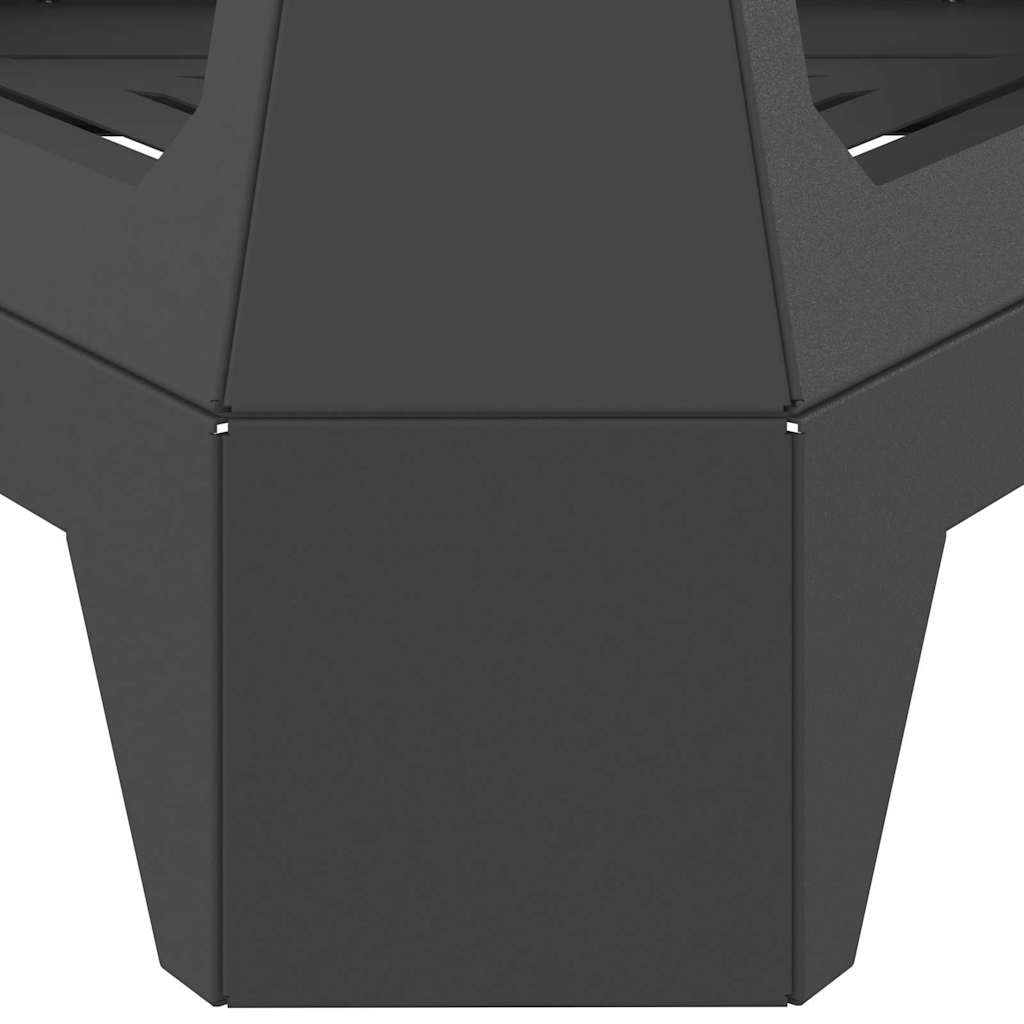 vidaXL Fire Pit Black 50 x 43 x 52 cm Cold-rolled steel