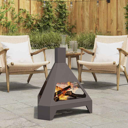 vidaXL Fire Pit Black 50 x 43 x 52 cm Cold-rolled steel