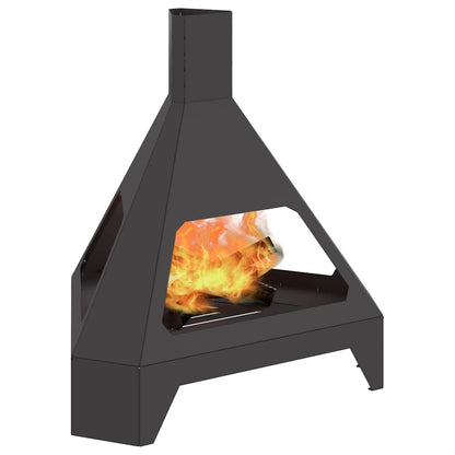 vidaXL Fire Pit Black 50 x 43 x 52 cm Cold-rolled steel