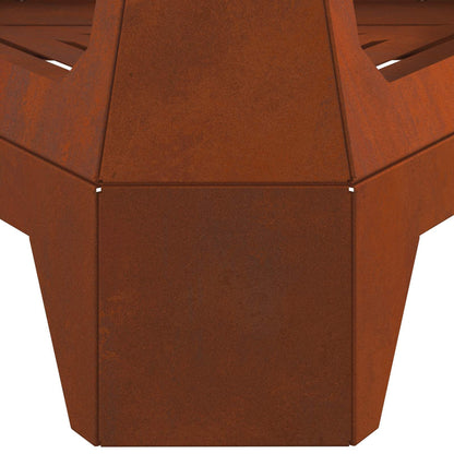vidaXL Fire Pit Brown 50 x 43 x 52 cm Weathering Steel