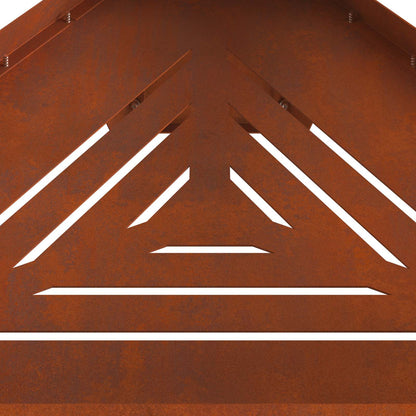vidaXL Fire Pit Brown 50 x 43 x 52 cm Weathering Steel
