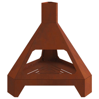 vidaXL Fire Pit Brown 50 x 43 x 52 cm Weathering Steel