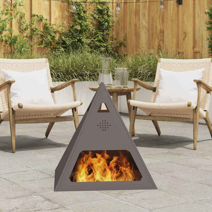 vidaXL Fire Pit Black 50 x 50 x 51 cm Cold-rolled steel