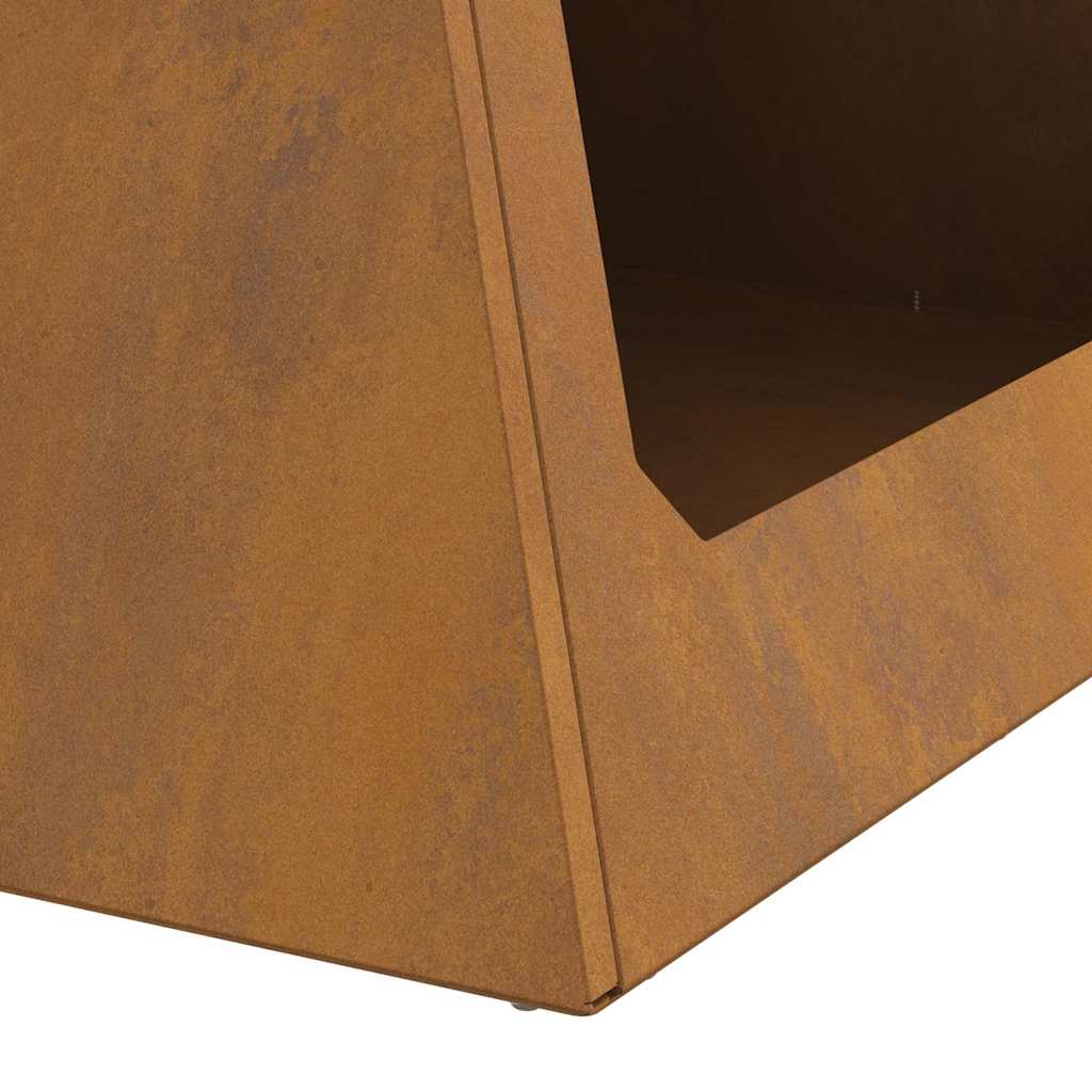 vidaXL Fire Pit Brown 50 x 50 x 51 cm Weathering steel