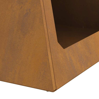 vidaXL Fire Pit Brown 50 x 50 x 51 cm Weathering steel