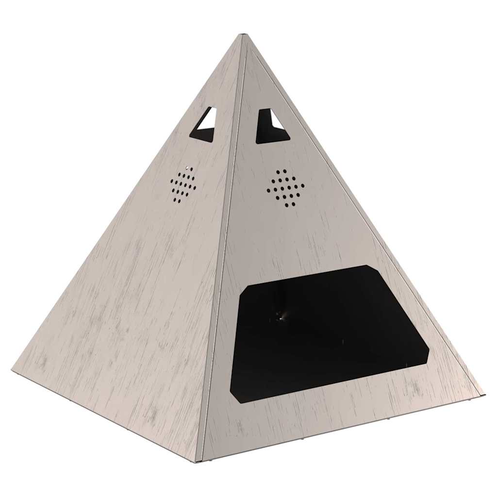 vidaXL Fire Pit Brown 50 x 50 x 51 cm Weathering Steel